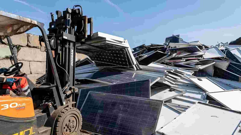 What is the policy of solar panel recycling in India?